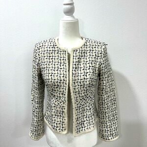 INC Women’s Jacket Cream and Black